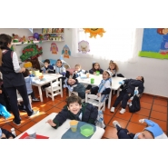 Festejos por el Día de la Bandera con los niños de Jardín